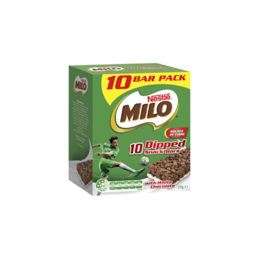 네슬레 마일로 딥드 스낵 바 10 팩 270g, Nestle Milo Dipped Snack Bars 10 Pack 270g