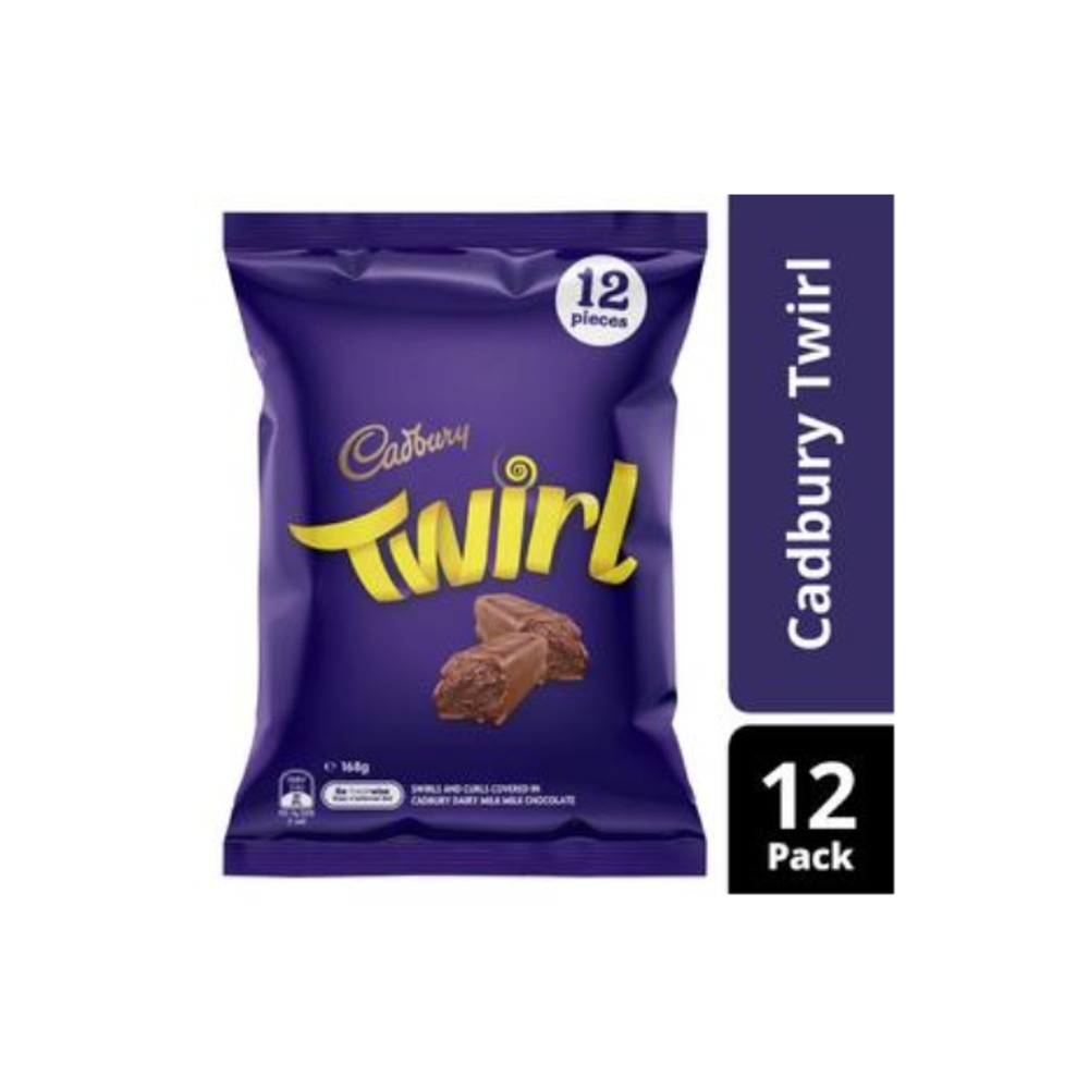캐드버리 트월 초코렛 멀티팩 12 트릿 168g, Cadbury Twirl Chocolate Multipack 12 Treats 168g