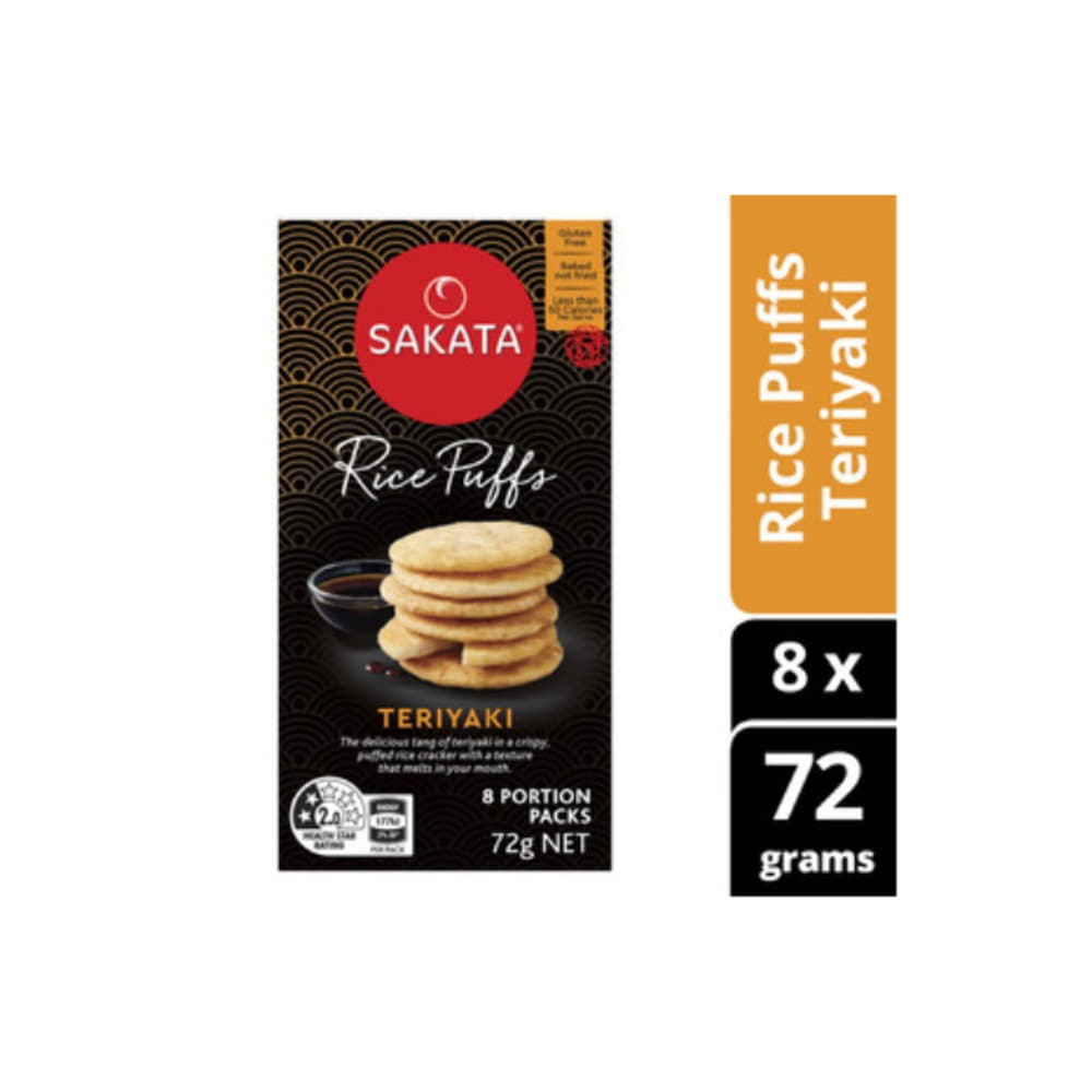 사카타 테리야키 라이드 퍼프 크래커 72g, Sakata Teriyaki Rice Puffs Crackers 72g