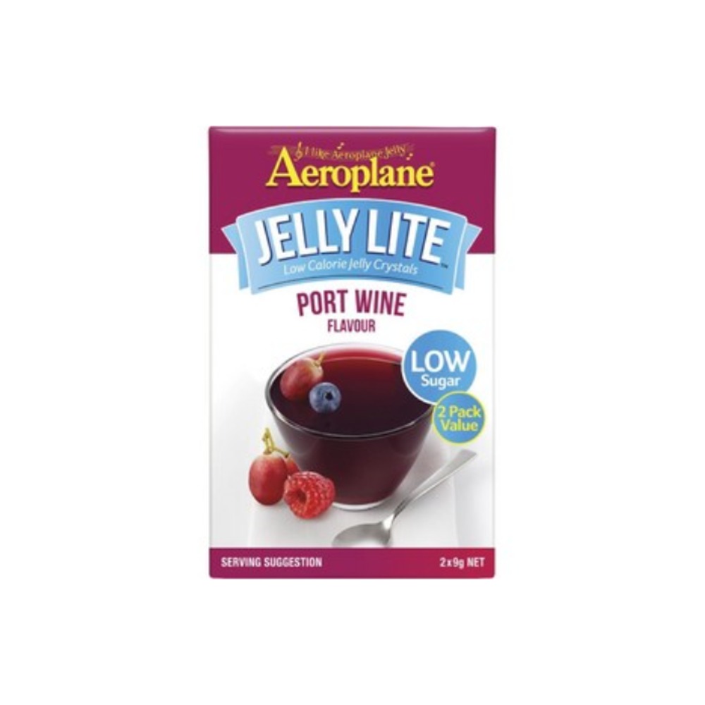 에로플레인 라이트 포트 와인 젤리 크리스탈 2 팩 18g, Aeroplane Lite Port Wine Jelly Crystals 2 pack 18g