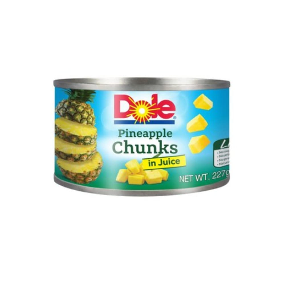 돌 파인애플 청크 인 쥬스 227g, Dole Pineapple Chunks In Juice 227g