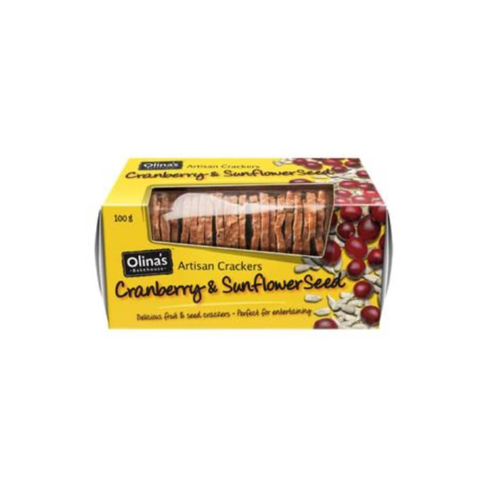 올리나스 아티산 크래커 크랜베리 &amp; 선플라워 시드 100g, Olinas Artisan Cracker Cranberry &amp; Sunflower Seed 100g