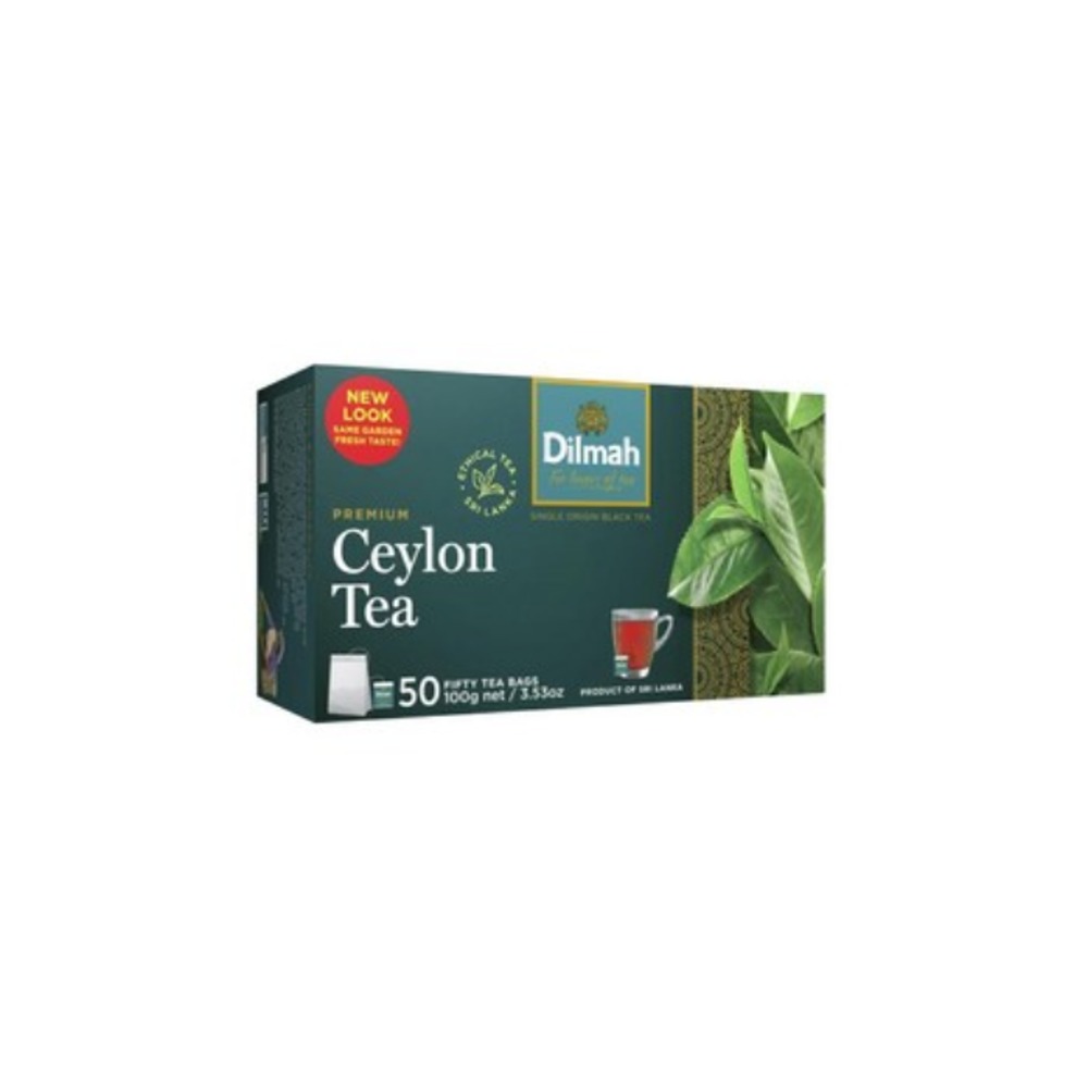 딜마 퓨어 세이론 프리미엄 티 배그 50 팩 100g, Dilmah Pure Ceylon Premium Tea Bags 50 Pack 100g