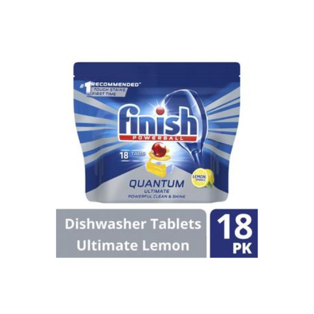 피니쉬 퀀텀 울티메이트 레몬 디시와셔 타블렛스 18 팩, Finish Quantum Ultimate Lemon Dishwasher Tablets 18 pack
