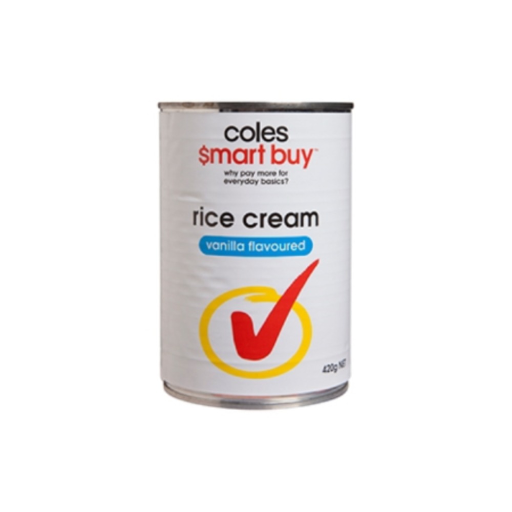 콜스 스마트 바이 바닐라 플레이버드 라이드 크림 420g, Coles Smart Buy Vanilla Flavoured Rice Cream 420g