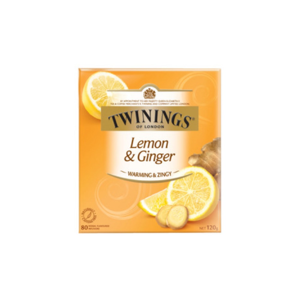 트와이닝스 레몬 &amp; 진저 인퓨젼스 티 배그 80 팩 120g, Twinings Lemon &amp; Ginger Infusions Tea Bags 80 pack 120g