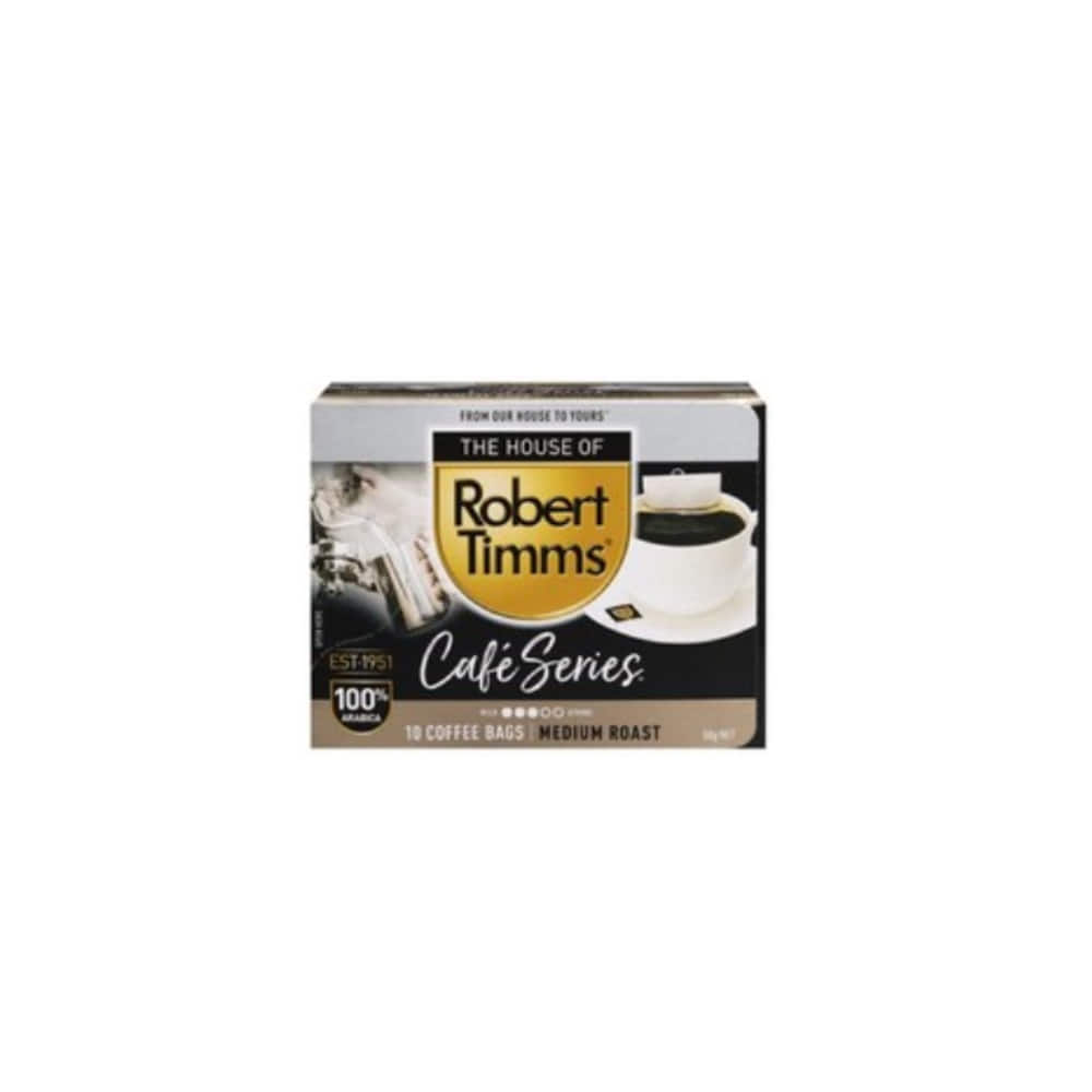 로버트 팀스 카페 시리즈 아라비카 미디엄 로스트 커피 배그 10 팩 58g, Robert Timms Cafe Series Arabica Medium Roast Coffee Bags 10 Pack 58g