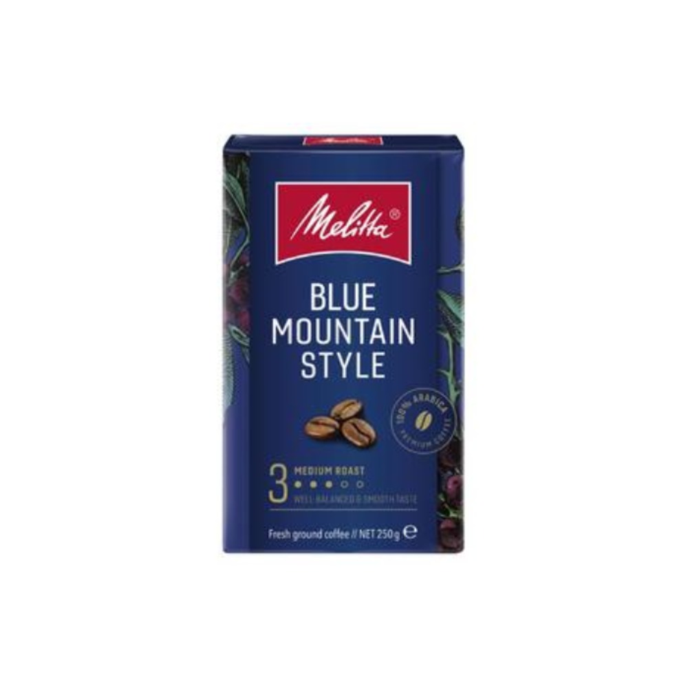 멜리타 블루 마운틴 스타일 미디엄 로스트 그라운드 커피 250g, Melitta Blue Mountain Style Medium Roast Ground Coffee 250g