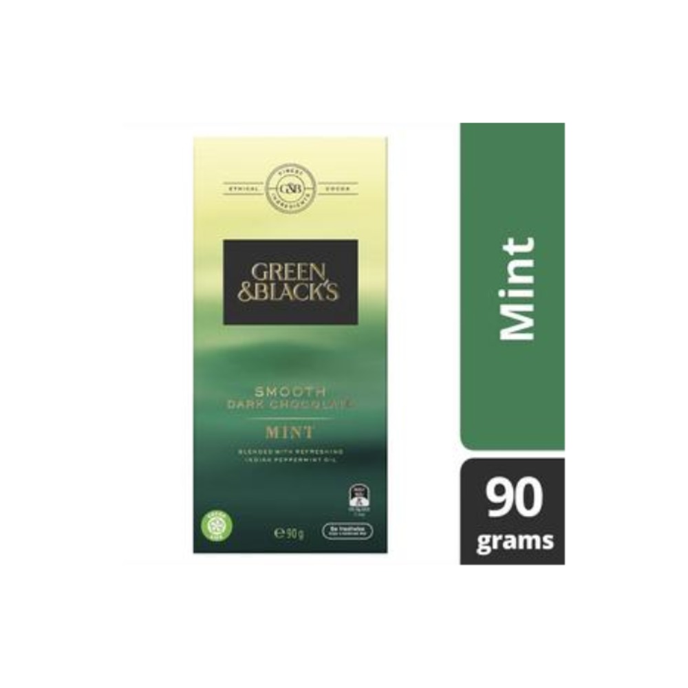그린 &amp; 블랙스 민트 스무쓰 다크 초코렛 90g, Green &amp; Blacks Mint Smooth Dark Chocolate 90g