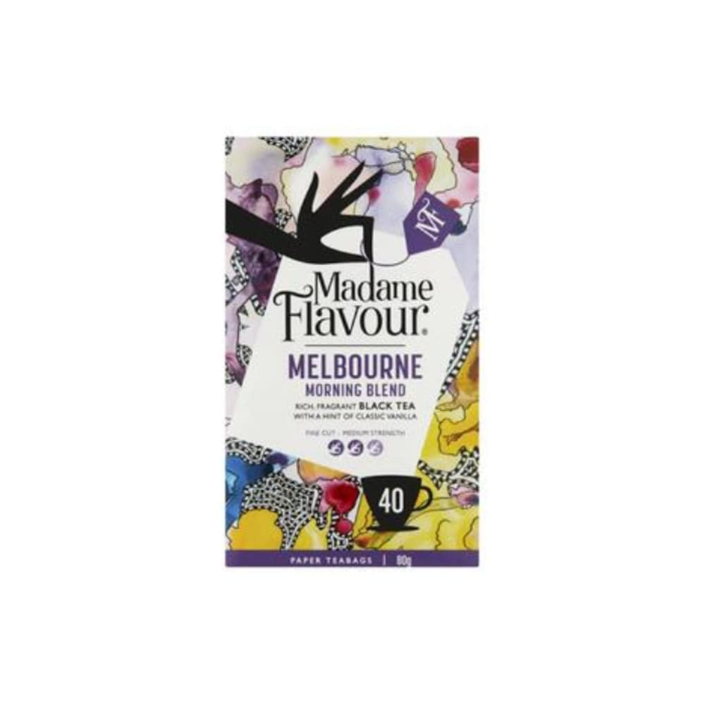 마담 플레이버 멜번 모닝 블랜드 블랙 티 배그 40 팩 80g, Madame Flavour Melbourne Morning Blend Black Tea Bags 40 pack 80g