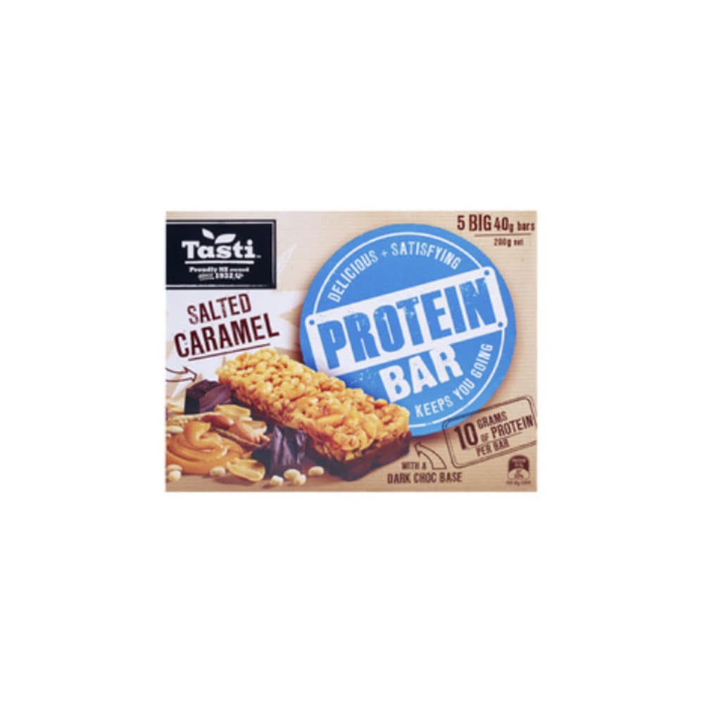 테이스티 솔티드 카라멜 프로틴 바 5 팩 200g, Tasti Salted Caramel Protein Bars 5 pack 200g