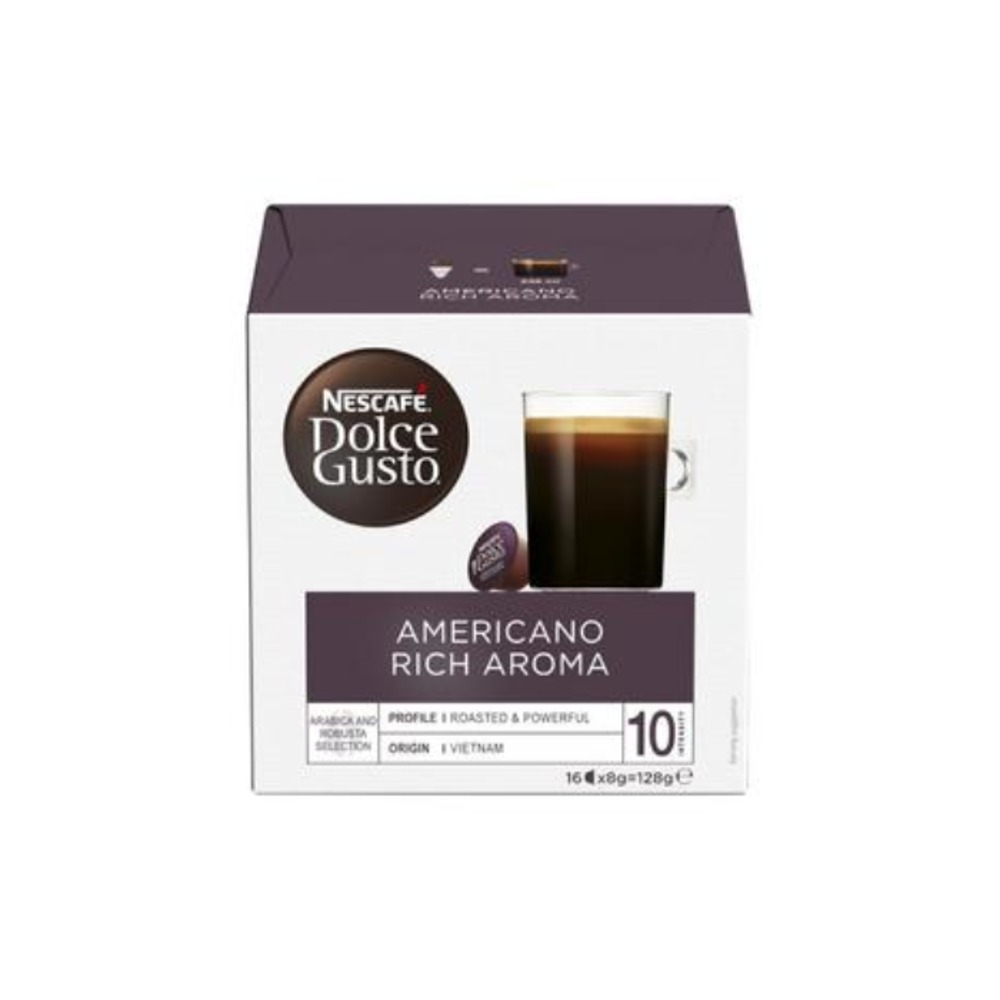네스카페 돌체 거스토 아메리카노 커피 캡슐 16 팩 128g, Nescafe Dolce Gusto Americano Coffee Capsules 16 pack 128g