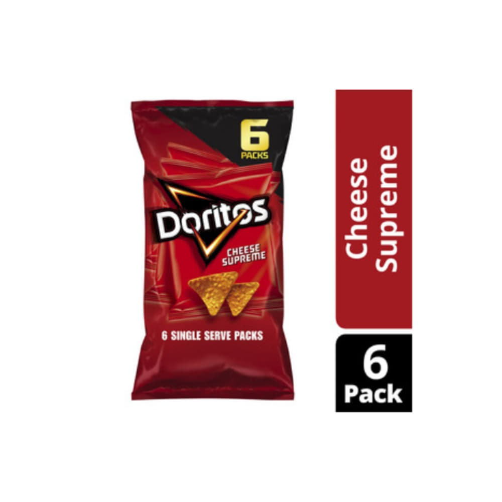 도리토스 치즈 수프림 콘 칩 6 팩 114g, Doritos Cheese Supreme Corn Chips 6 pack 114g