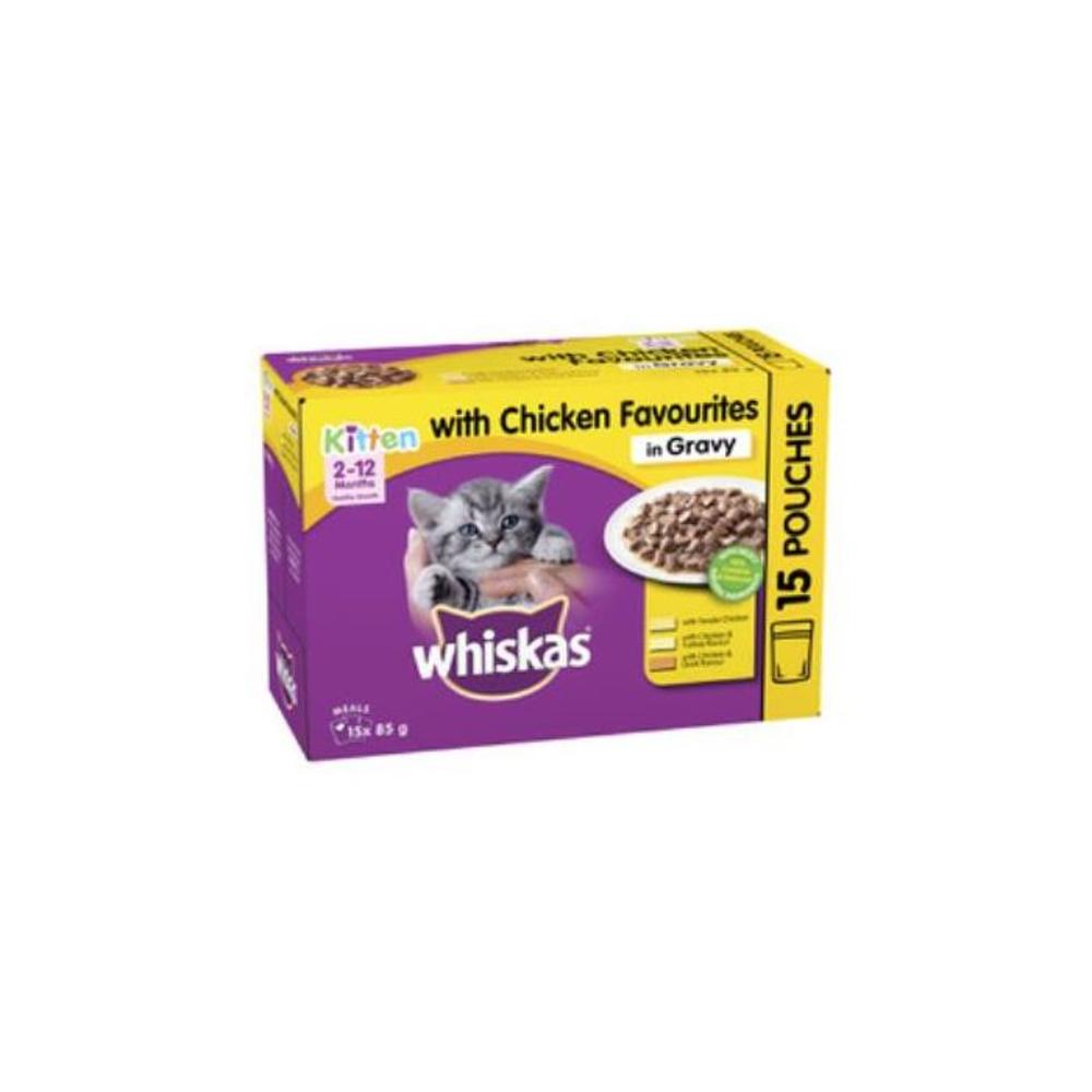 Whiskas Favourites Cat Food Kitten With Chicken 15x85g 15 pack 3586479P