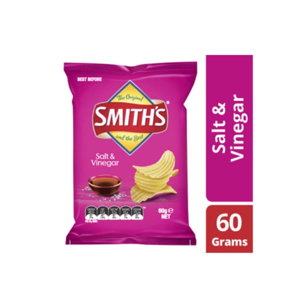스미스 솔트 &amp; 비네가 크링클 포테이토 칩 60g, Smiths Salt &amp; Vinegar Crinkle Potato Chips 60g