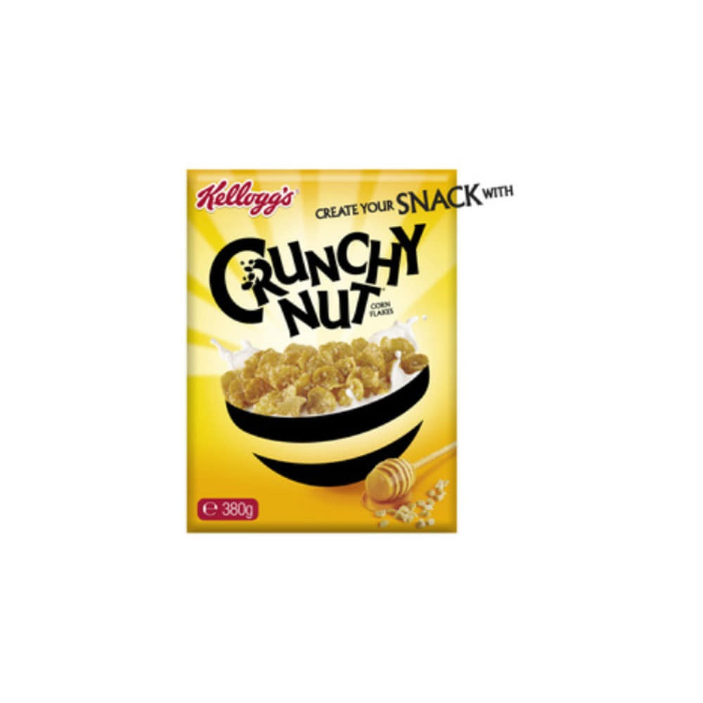 켈로그 크런치 넛 콘 플레이크 브렉퍼스트 시리얼 380g, Kelloggs Crunchy Nut Corn Flakes Breakfast Cereal 380g