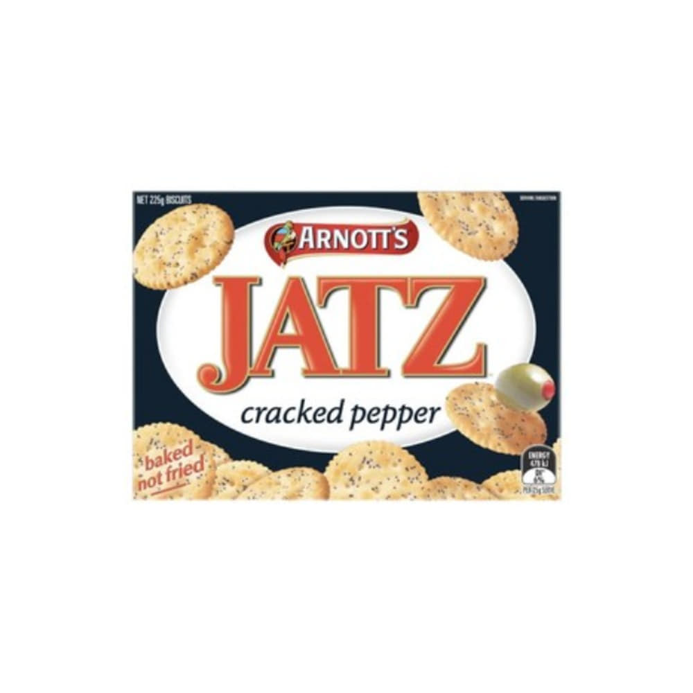 아노츠 잿츠 크랙드 페퍼 비스킷 225g, Arnotts Jatz Cracked Pepper Biscuits 225g