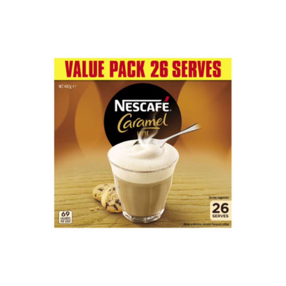 네스카페 카라멜 라떼 사쉐 26 팩 442g, Nescafe Caramel Latte Sachets 26 Pack 442g
