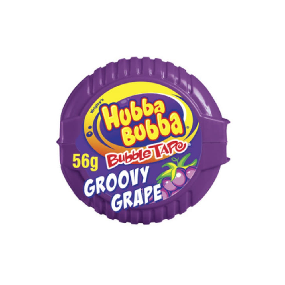 리글리 후바 버바 그루비 그레이프 버블 검 테이프 180cm 56g, Wrigleys Hubba Bubba Groovy Grape Bubble Gum Tape 180cm 56g