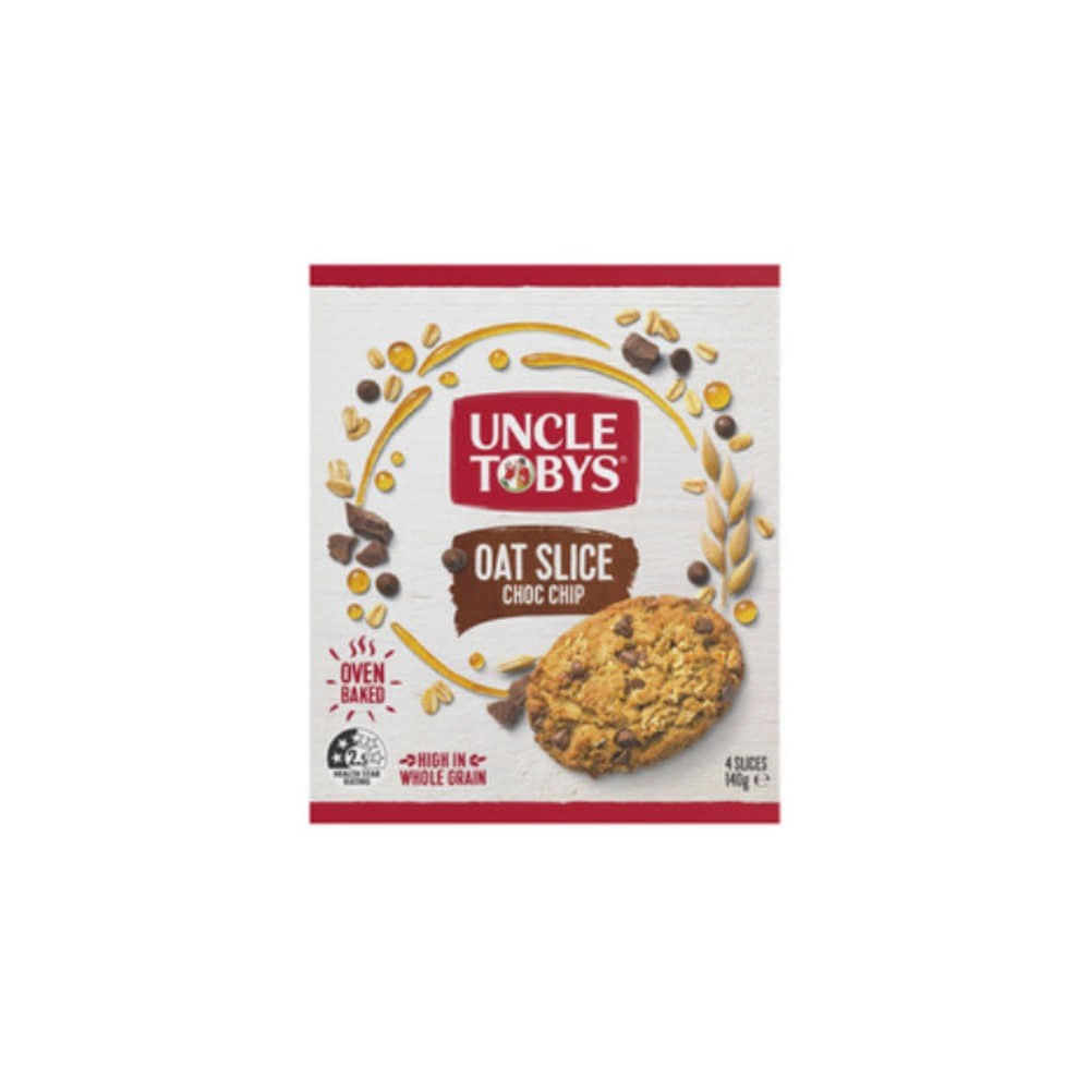엉클 토비스 누트리셔스 스낵 오트 슬라이스 초코렛 칩 140g, Uncle Tobys Nutritious Snacks Oat Slice Chocolate Chip 140g