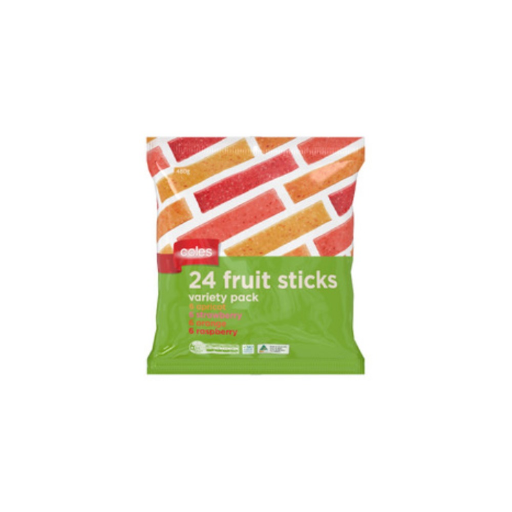 콜스 프룻 스틱 24 팩 480G, Coles Fruit Sticks 24 pack 480g