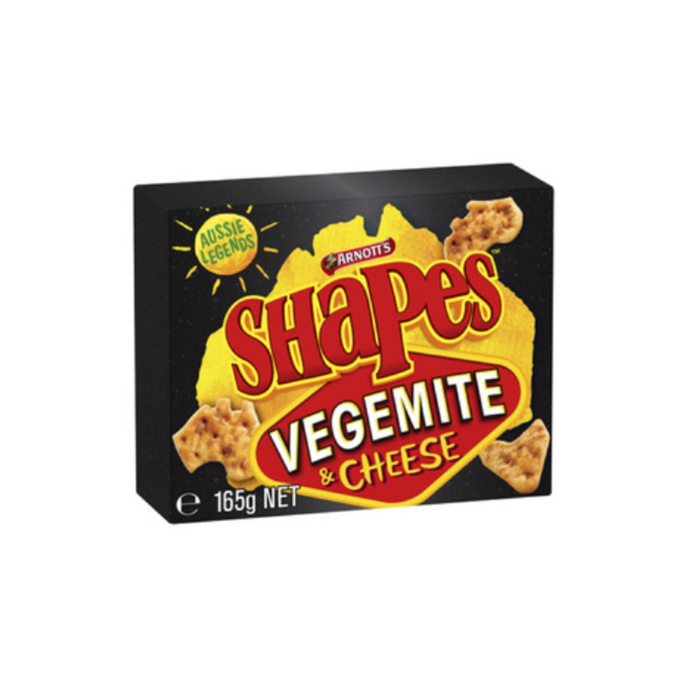아노츠 쉐입스 베지마이트 &amp; 치즈 크래커 165g, Arnotts Shapes Vegemite &amp; Cheese Crackers 165g
