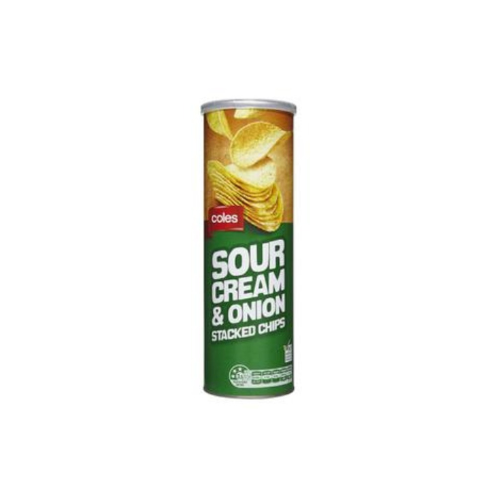 Coles Sour Cream &amp; Onion Stacked Chips 160g