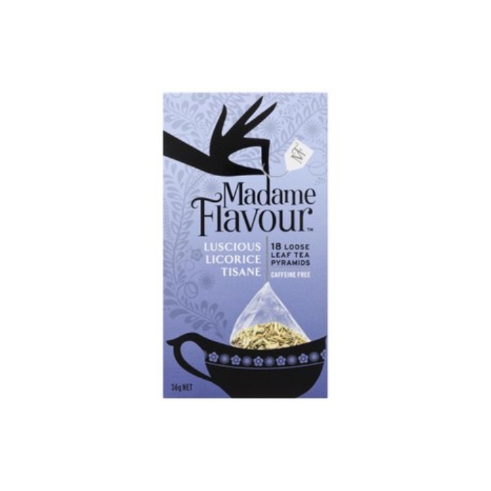 마담 플레이버 러셔스 리코리스 티세인 티 배그 18 팩 36g, Madame Flavour Luscious Licorice Tisane Tea Bags 18 Pack 36g