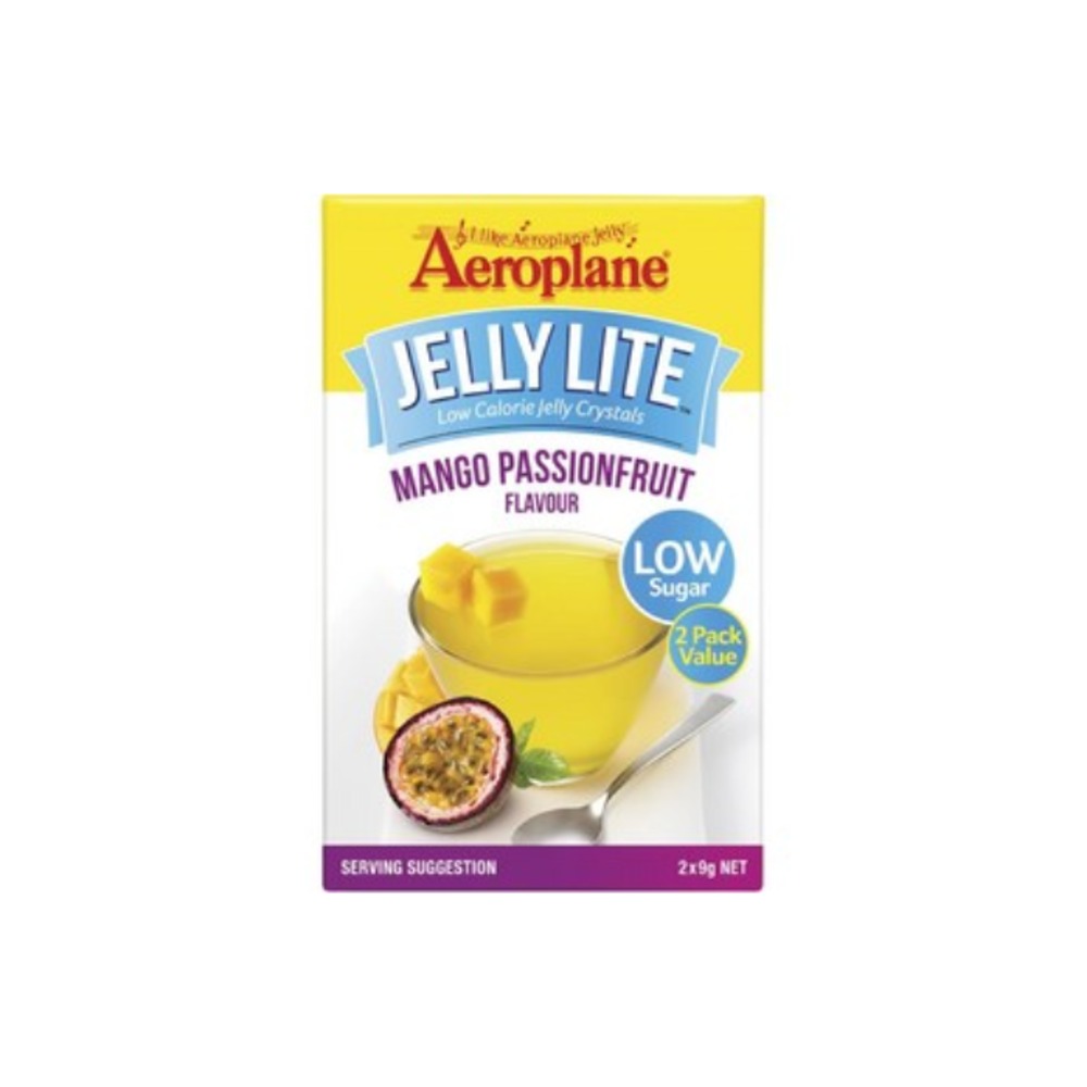 에로플레인 라이트 망고 패션프룻 젤리 크리스탈 2 팩 18g, Aeroplane Lite Mango Passionfruit Jelly Crystals 2 pack 18g