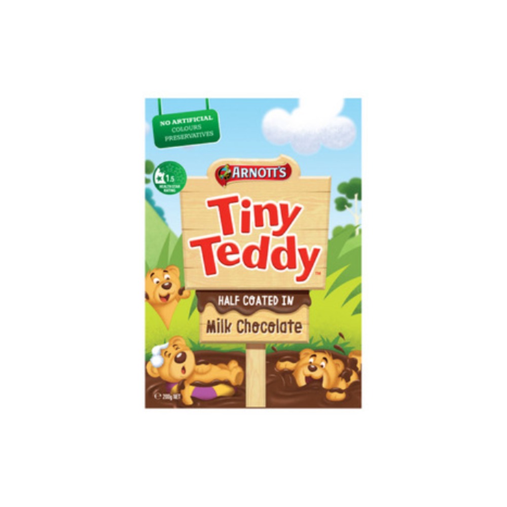 아노츠 하프 코티드 초코렛 타이니 테디 비스킷 200g, Arnotts Half Coated Chocolate Tiny Teddy Biscuits 200g