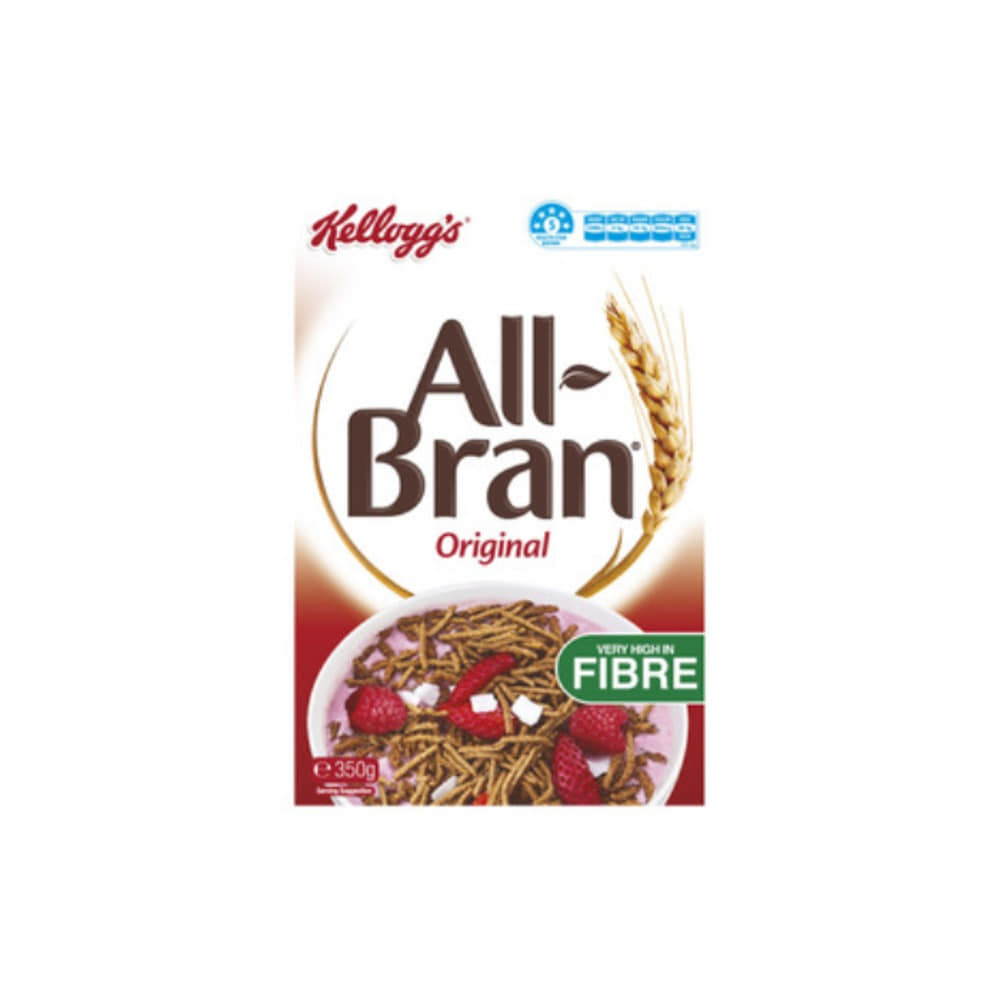 켈로그 올브랜 오리지날 하이 파이버 브렉퍼스트 시리얼 350g, Kelloggs All-Bran Original High Fibre Breakfast Cereal 350g
