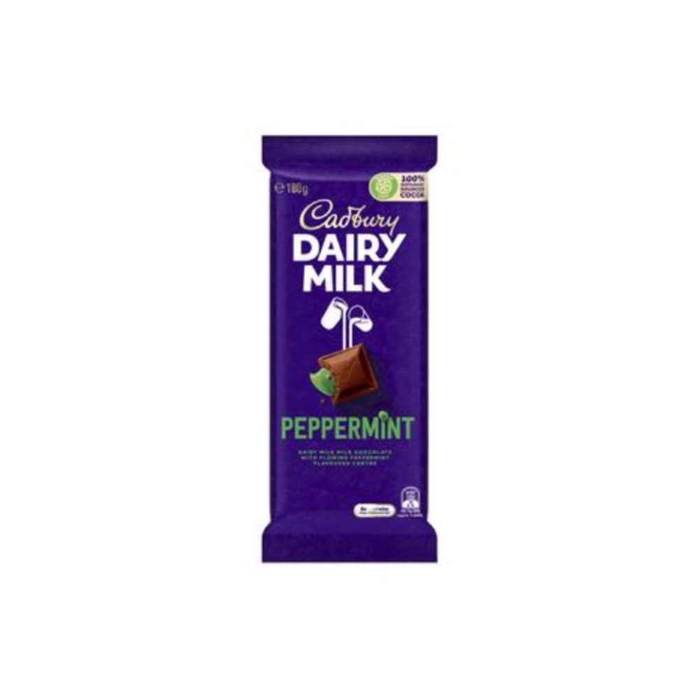 캐드버리 데어리 밀크 페퍼민트 밀크 초코렛 블록 180g, Cadbury Dairy Milk Peppermint Milk Chocolate Block 180g