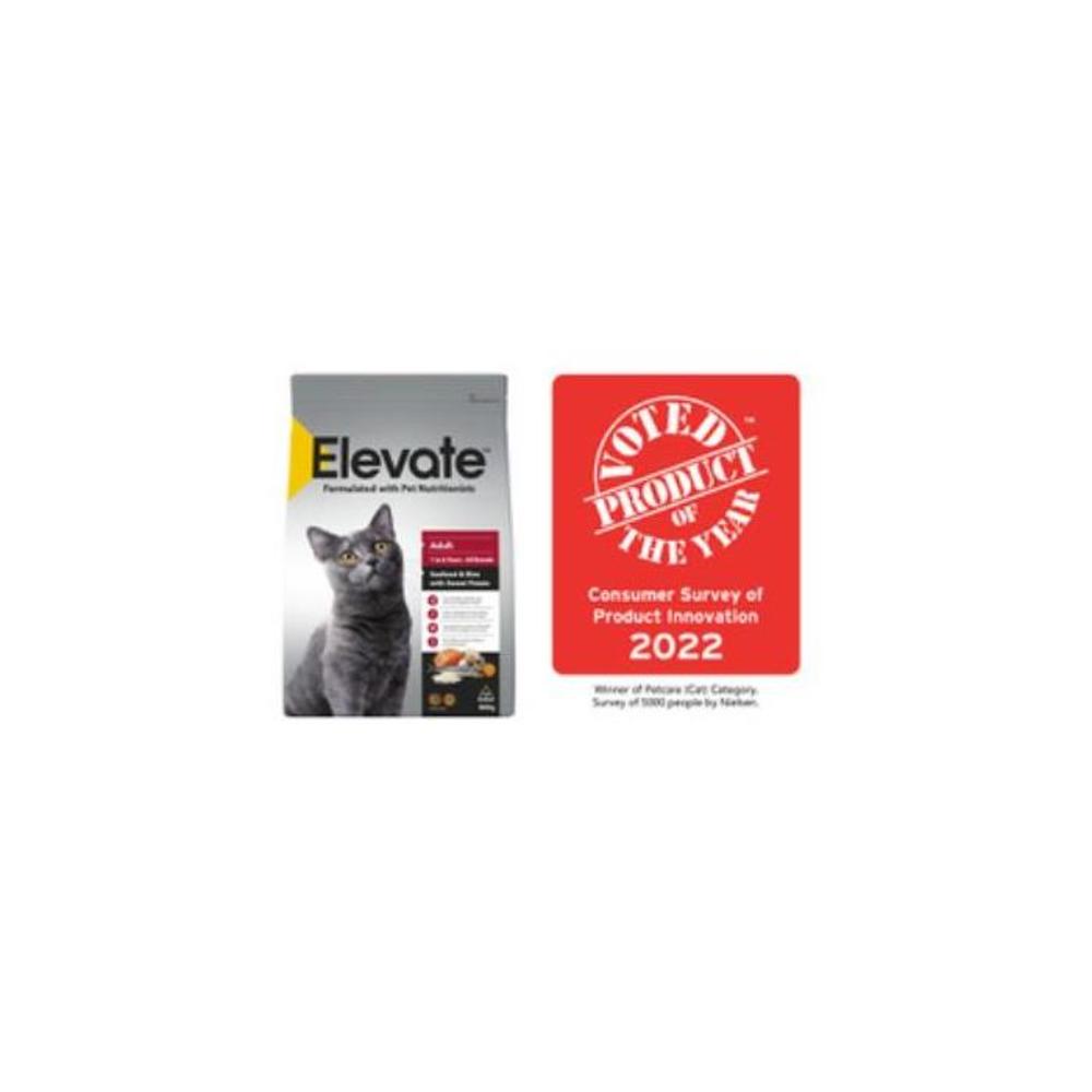Elevate Dry Adult Cat Food Seafood &amp; Rice With Sweet Potato 800g 3945607P