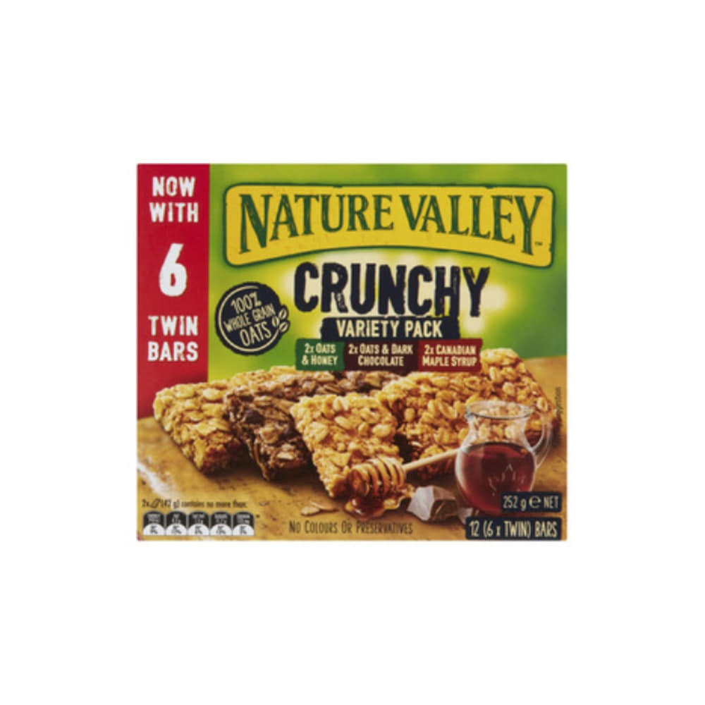 네이처 밸리 크런치 버라이어티 6 트윈 바 252g, Nature Valley Crunchy Variety 6 Twin Bars 252g