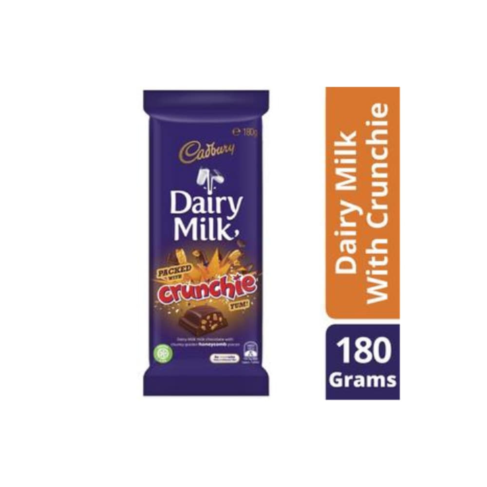 캐드버리 데어리 밀크 크런치 초코렛 블록 180g, Cadbury Dairy Milk Crunchie Chocolate Block 180g