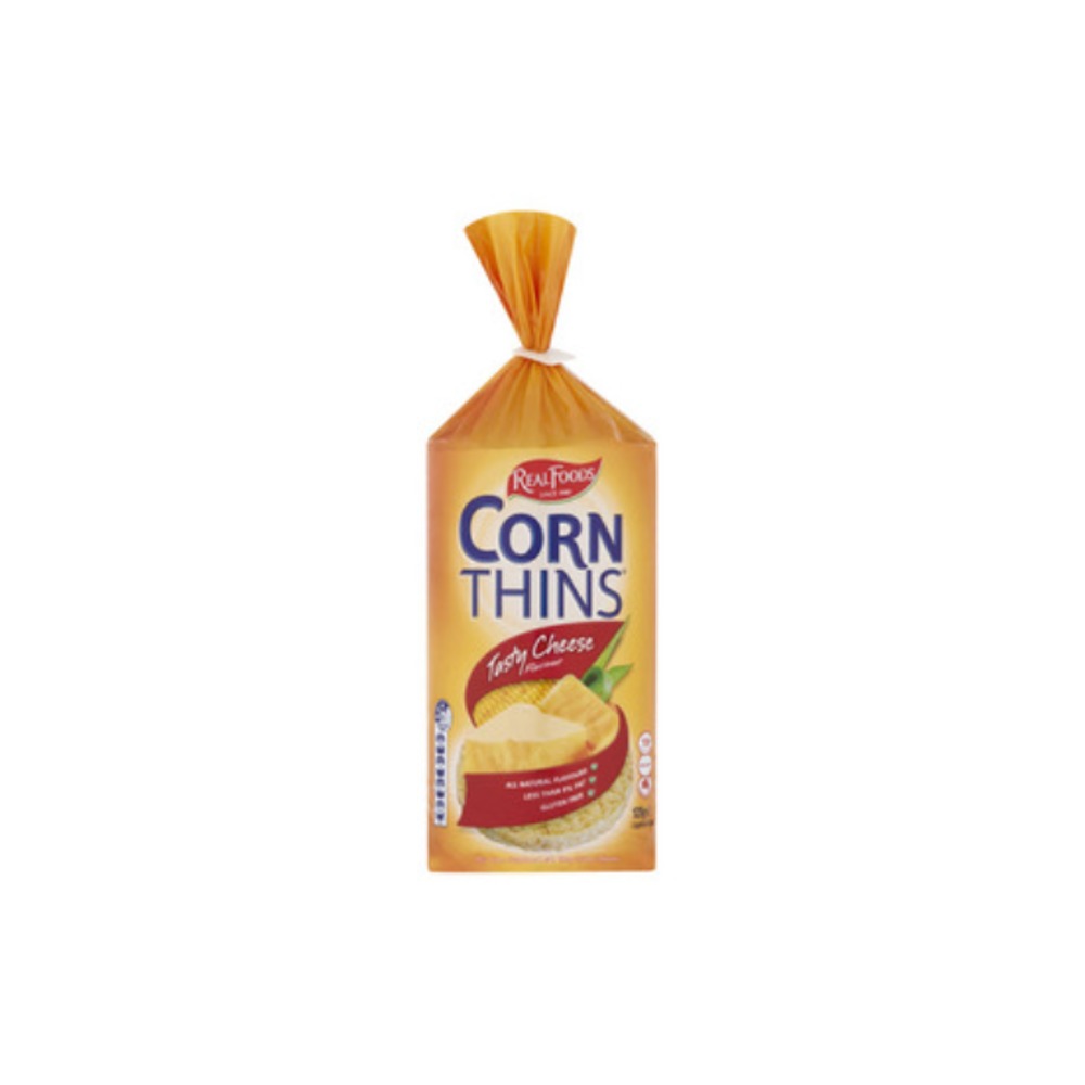 리얼 푸드 테이스티 치즈 콘 띤즈 125g, Real Foods Tasty Cheese Corn Thins 125g