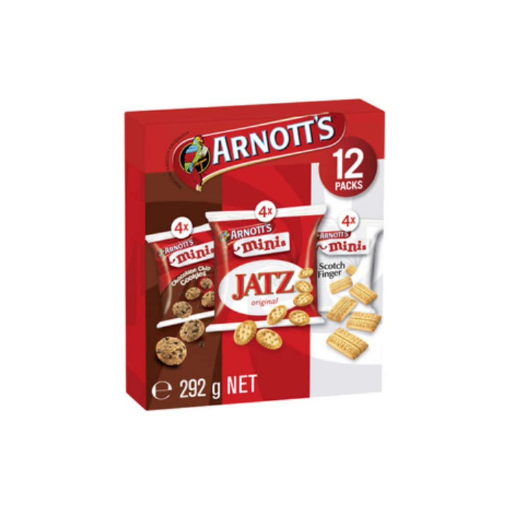 아노츠 미니 버라이어티 비스킷 12 팩 292g, Arnotts Mini Variety Biscuits 12 Pack 292g
