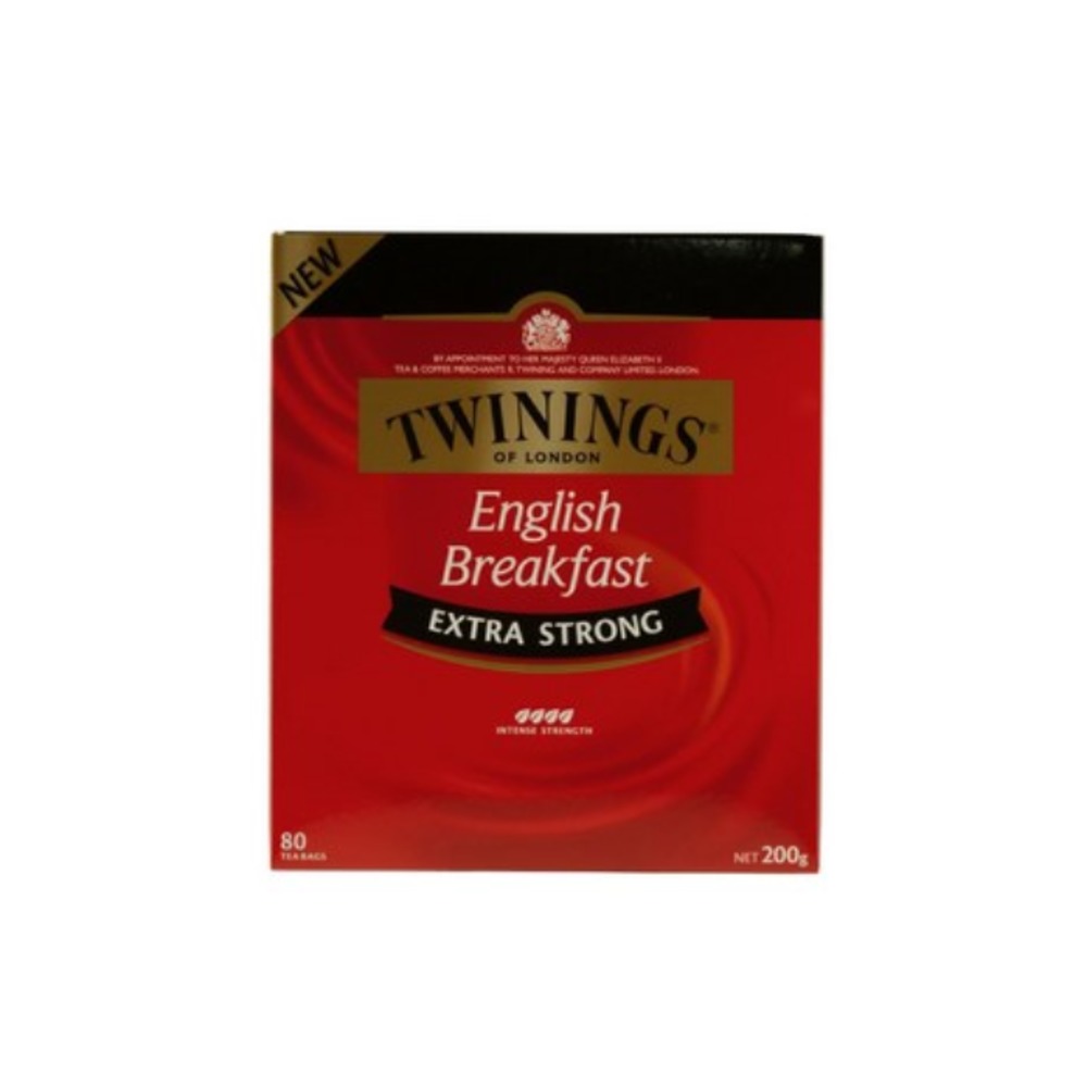 트와이닝스 잉글리시 브렉퍼스트 엑스트라 스트롱 티 배그 80 팩 200g, Twinings English Breakfast Extra Strong Tea Bags 80 pack 200g