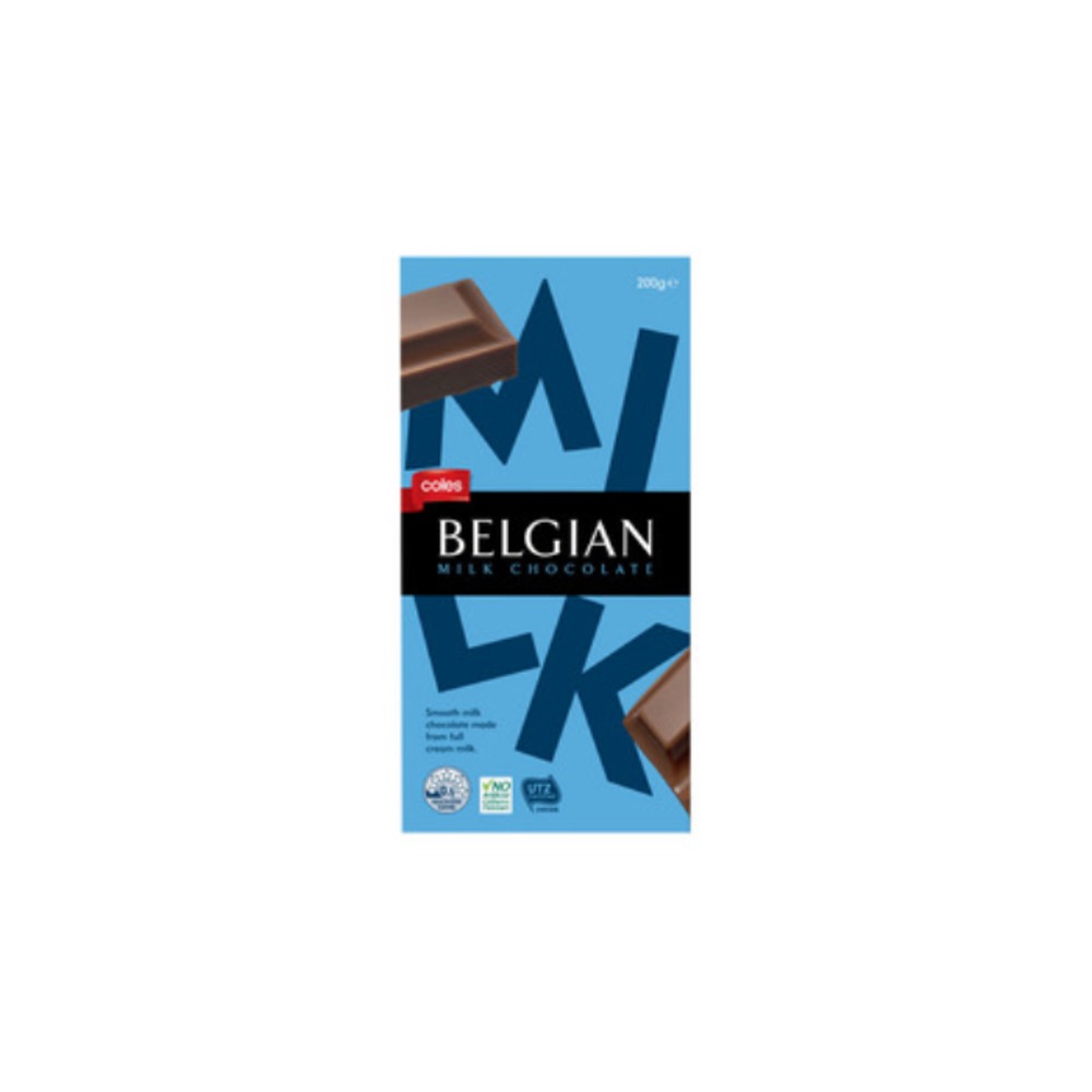 콜스 벨기안 밀크 초코렛 블록 200g, Coles Belgian Milk Chocolate Block 200g
