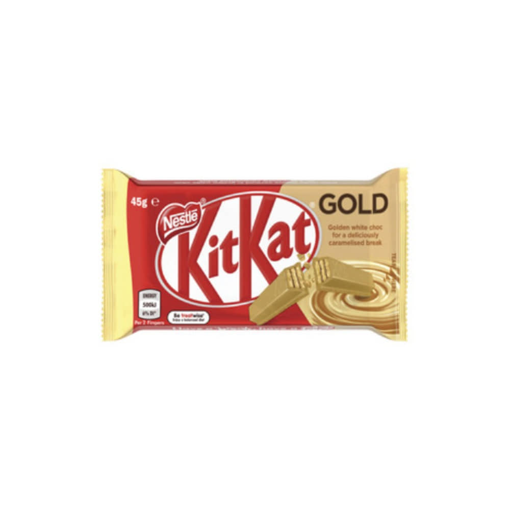 네슬레 킷캣 골드 화이트 초코렛 위드 카라멜라이즈드 브레이크 45g, Nestle KitKat Gold White Chocolate With Caramelised Break 45g