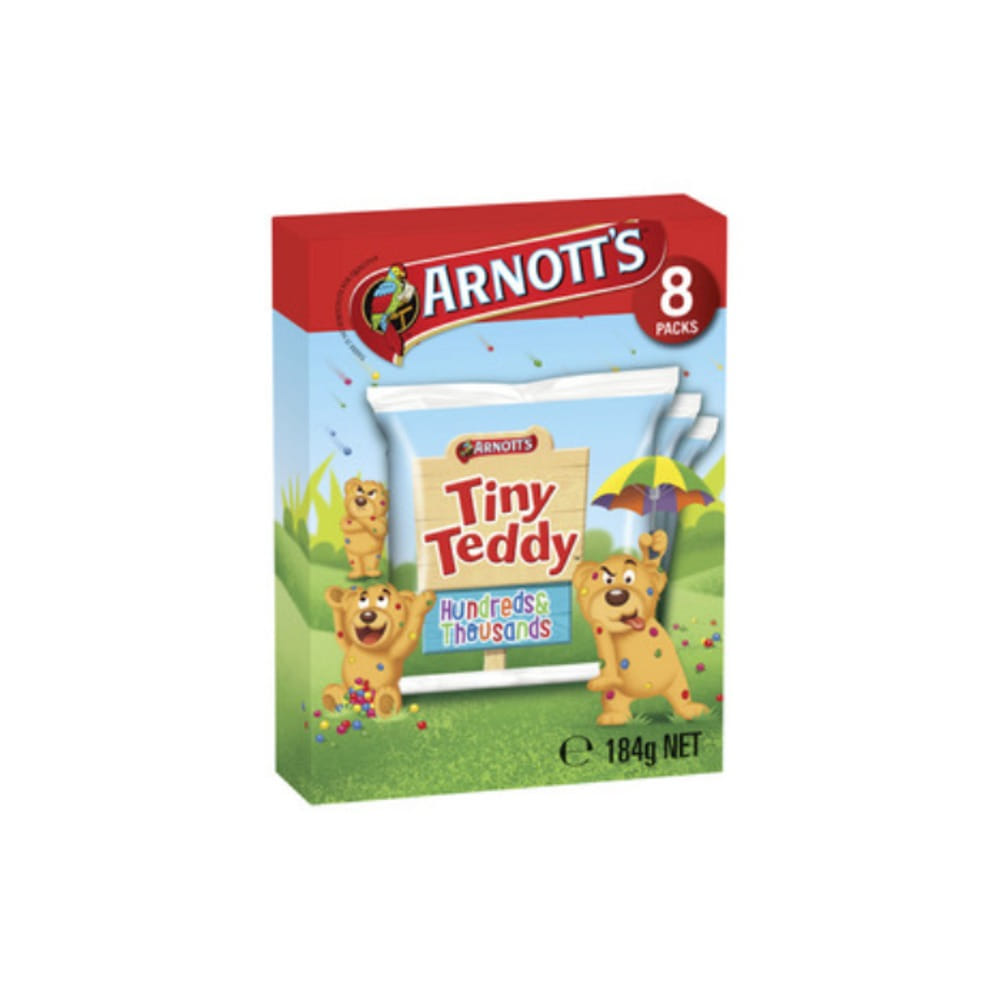 아노츠 타이니 테디 헌드레즈 &amp; 따우전드 비스킷 8 팩 184g, Arnotts Tiny Teddy Hundreds &amp; Thousands Biscuits 8 pack 184g