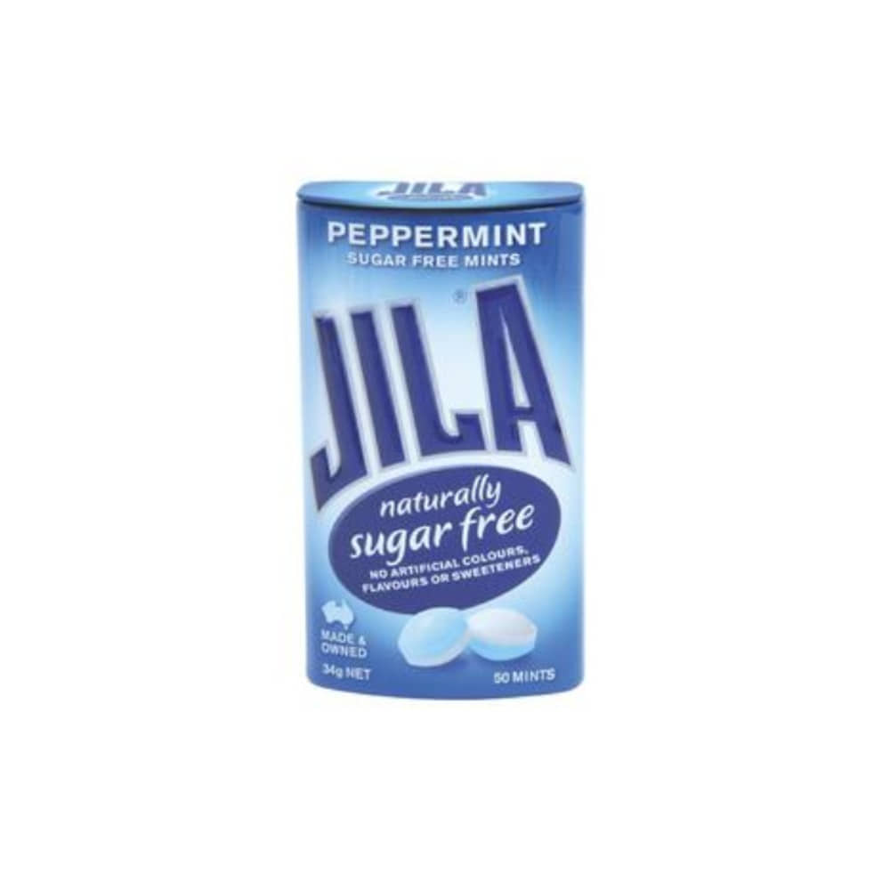 질라 슈가 프리 페퍼민트 민트 34g, Jila Sugar Free Peppermint Mints 34g
