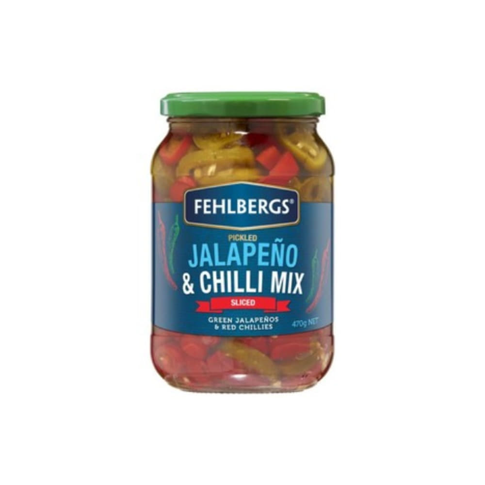 펠버그 할라피뇨 &amp; 칠리 믹스 슬라이스드 피클 470g, Fehlbergs Jalapeno &amp; Chilli Mix Sliced Pickle 470g