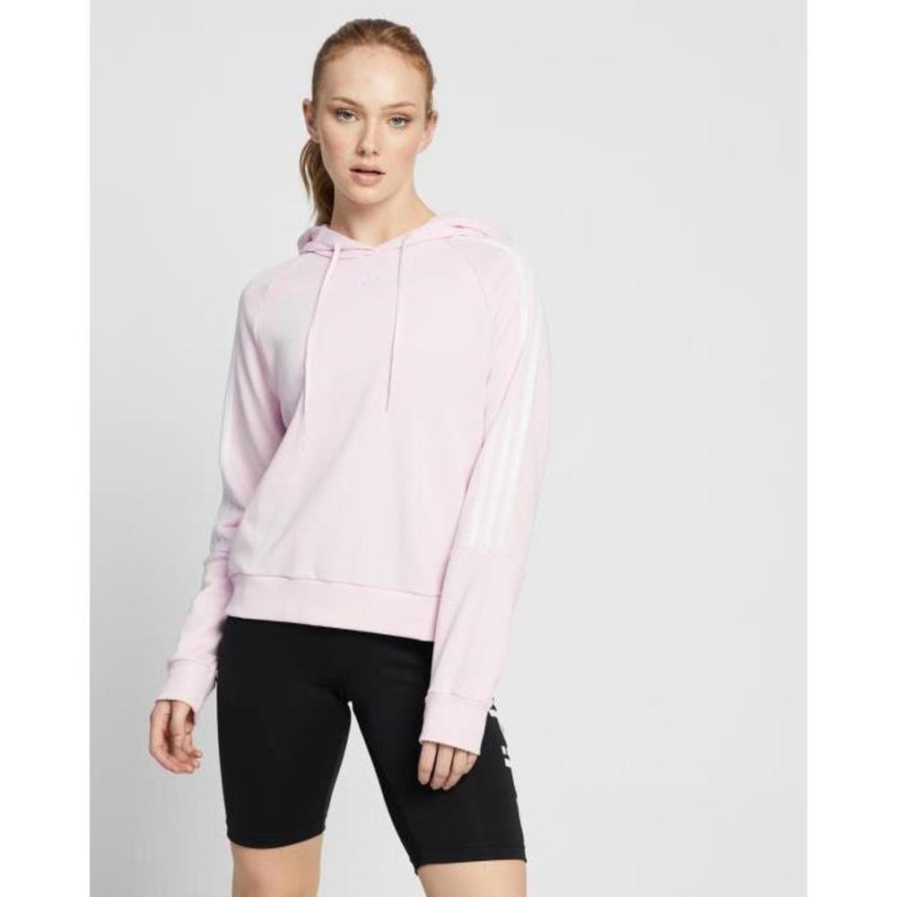Adidas Performance Essentials Loose-Cut 3-Stripes Cropped Hoodie AD776SA35LDS