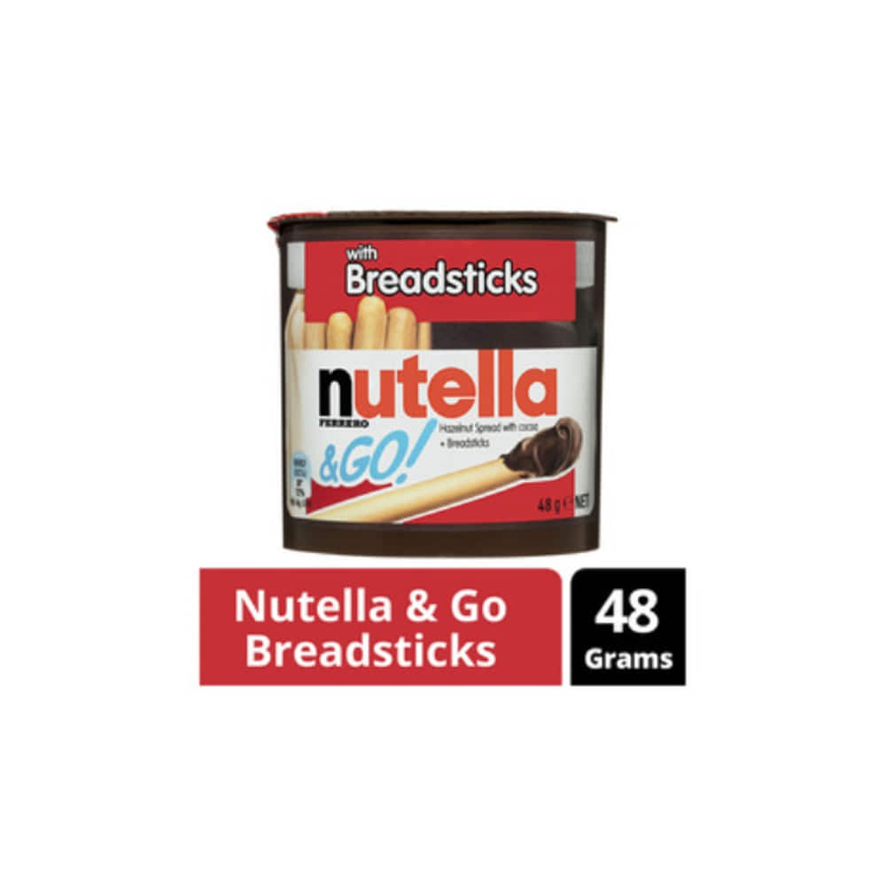누텔라 페레로 헤이즐넛 스프레드 위드 코코아 + 브레드스틱 48g, Nutella Ferrero Hazelnut Spread With Cocoa + Breadsticks 48g