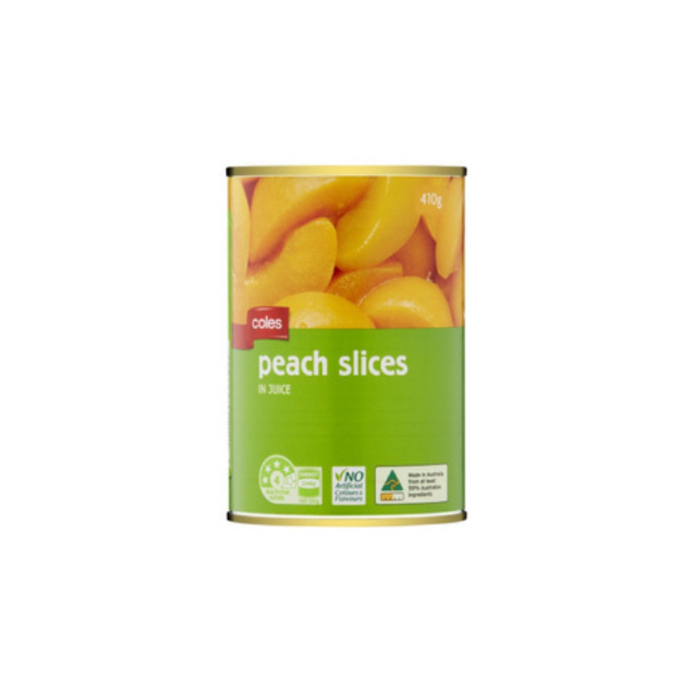 콜스 오스트레일리안 피치 슬라이시스 인 쥬스 410g, Coles Australian Peach Slices in Juice 410g