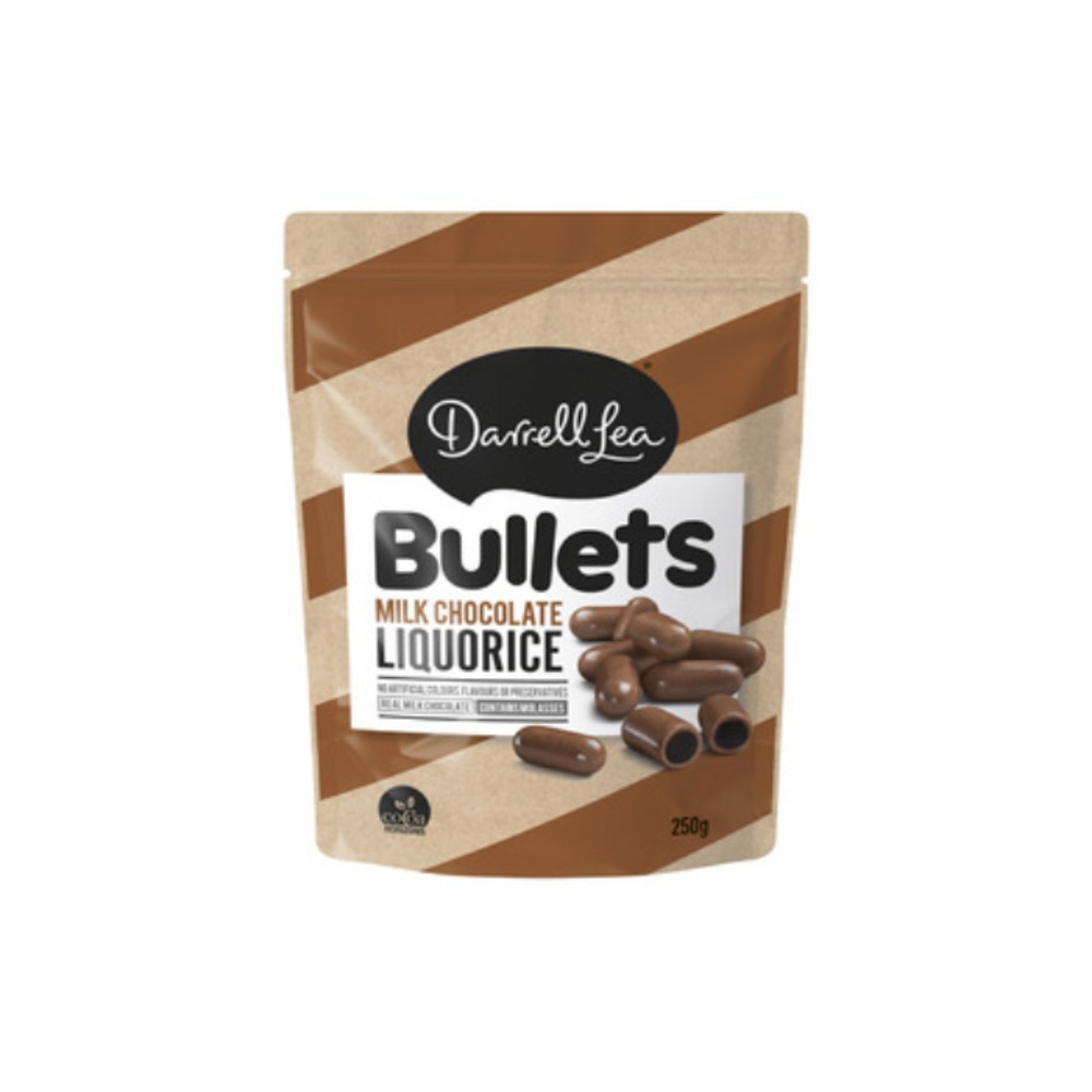 대럴 리 불렛 밀크 초코렛 리코리쉬 250g, Darrell Lea Bullet Milk Chocolate Liquorice 250g