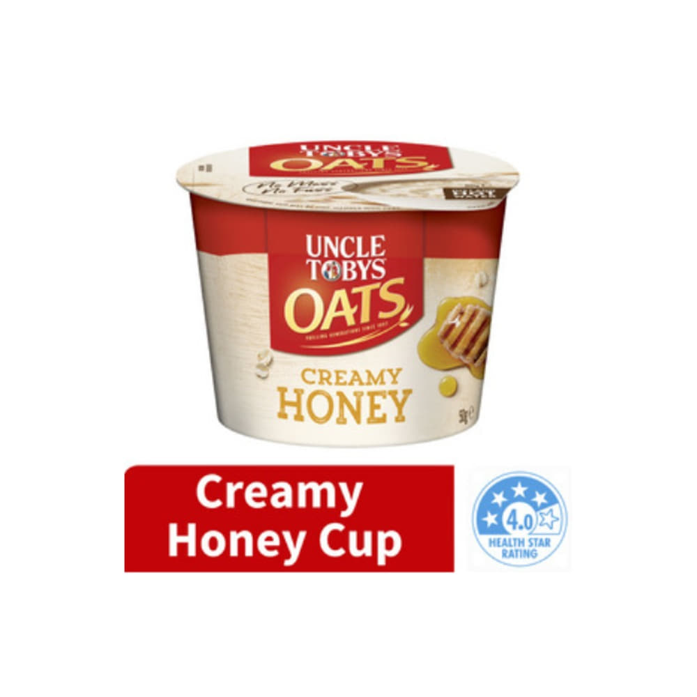 엉클 토비스 퀵 오트 컵 크리미 허니 50g, Uncle Tobys Quick Oats Cups Creamy Honey 50g
