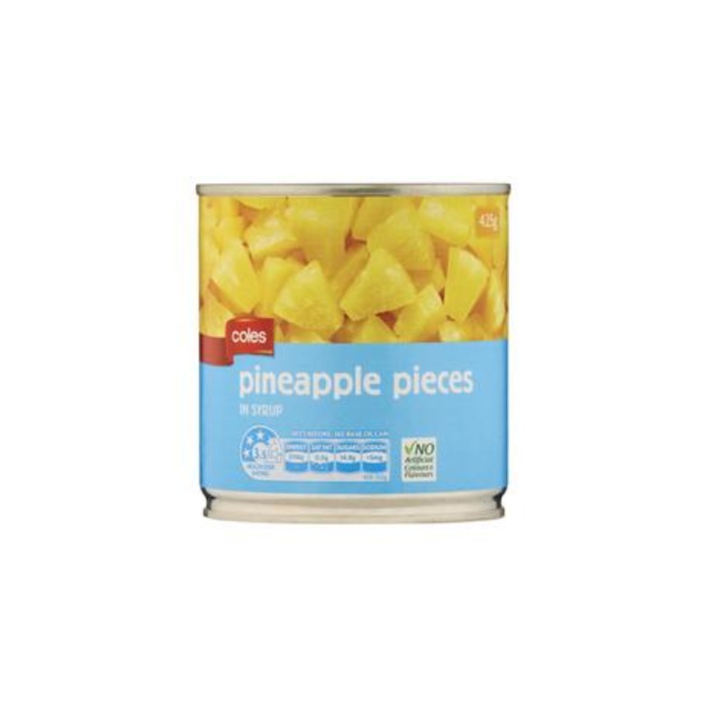콜스 파인애플 피스 인 시럽 425g, Coles Pineapple Pieces in Syrup 425g