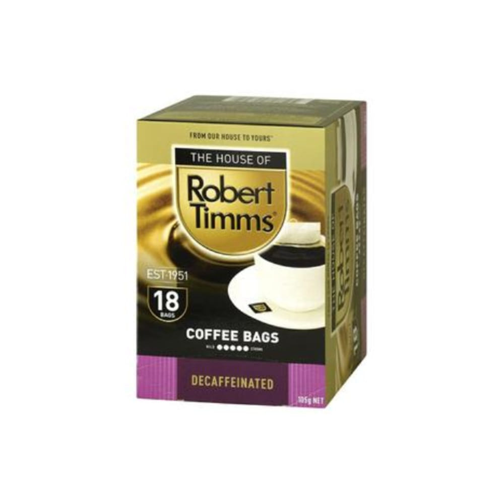 로버트 팀스 디카페이네티드 커피 배그 18 팩 105g, Robert Timms Decaffeinated Coffee Bags 18 pack 105g
